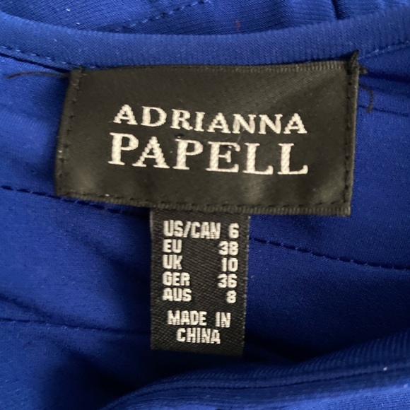 Stunning Adrianna Papell Dress, Blue Body con sz 6 - Picture 9 of 16
